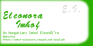eleonora imhof business card